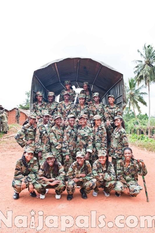 Photos Miss Ghana 2012 finalists undergo four-day Military Boot Camp 1