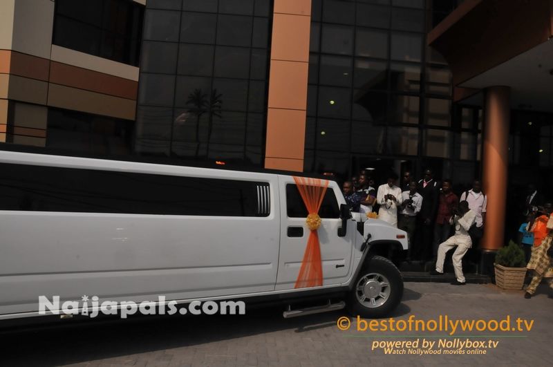 The classic limo used by the Bride