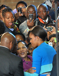 Getting a glimpse of Michelle Obama