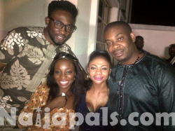 (From Right) Don Jazzy and Karen Igho