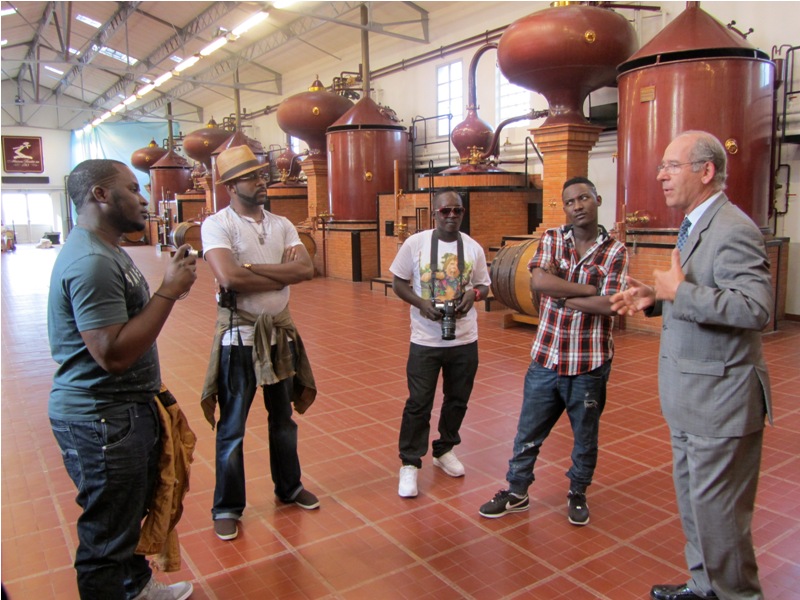With  the  Hennessy  Ambassador  in  the  Distillery