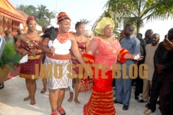 Proud mother, Her excellency Nkechi Okorocha rocking majestically with the bride….jpg