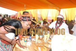Governor Okorocha blesses his daughter...jpg