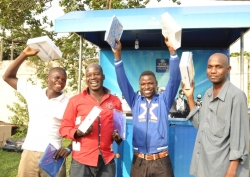 Star league-Text&Play Ipad winners in Lagos display their iPads.JPG