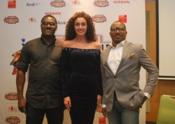 Toni Kan, Miss Russia Meri Asatiani and Tee A.JPG
