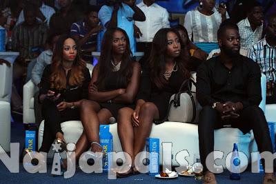 L-R Toke Makinwa, Tiwa Savage & Friends