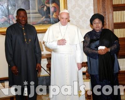 president-Jonathan-Meet-Pope