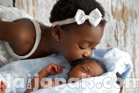 10. Mercy Johnson's daughter Purity and son, Prince Henry