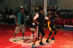 Dancers at the Celebrity Face off Basketball